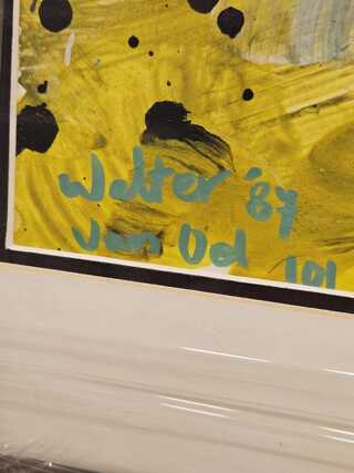 Acryl Schilderij, Walter Van Oel, Acryl, 1987